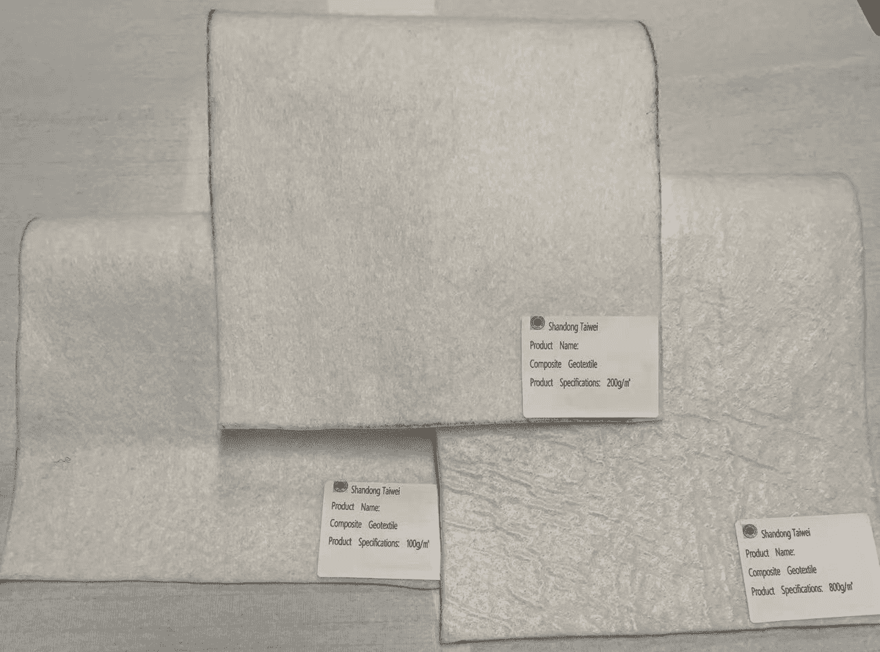 One layer fabric with two layer membrane Composite Geotextile