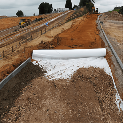 Roadbed drainage reinforcement pet needle punched non-woven geotextile