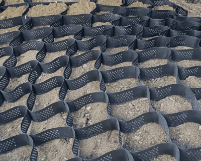 HDPE Geocell used in Road Construction 