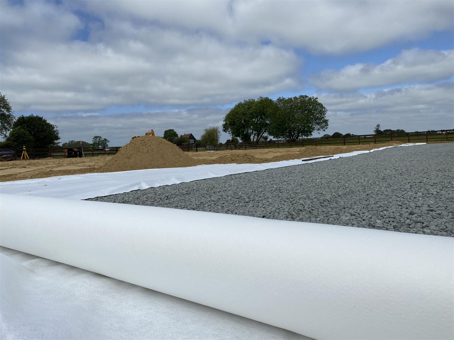 Géotextile résistant à la traction en filaments PET