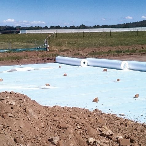 Kain geotekstil poliester bukan tenunan drainase kekuatan tinggi