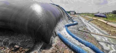 The use of geotextile bags