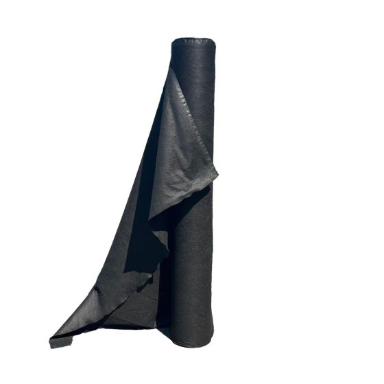 Высококачественный черный полиэфирный дренажный нетканый геотекстиль